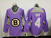 Boston Bruins #4 Bobby Orr Purple Hockey Fights Cancer Night Reebok Stitched Jersey,baseball caps,new era cap wholesale,wholesale hats